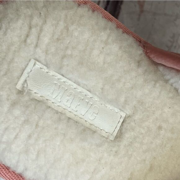 Anthropologie Maeve Puffy Platform Slippers Pink White Size Large 10 - 11 - Picture 10 of 11